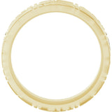 14K Yellow Gold 6 mm Art Deco Flat Band Size 10