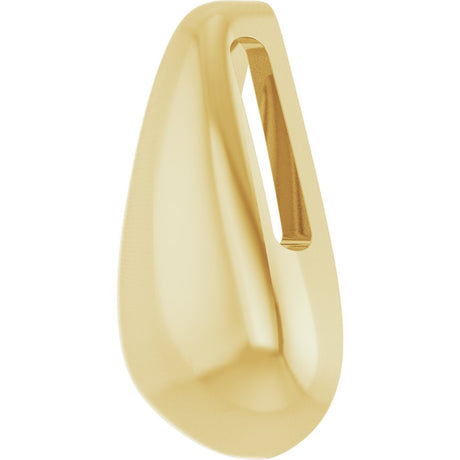 14K Yellow Gold Teardrop Slide Pendant 