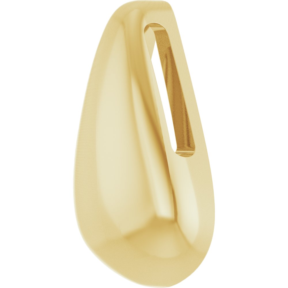 14K Yellow Gold Teardrop Slide Pendant 