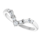 14K White Gold 1/6 CTW Lab-Grown Diamond Contour Band