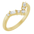 14K Yellow Gold 1/6 CTW Lab-Grown Diamond Contour Band