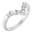 14K White Gold 1/6 CTW Lab-Grown Diamond Contour Band