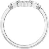14K White Gold 1/6 CTW Lab-Grown Diamond Contour Band