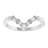 14K White Gold 1/6 CTW Lab-Grown Diamond Contour Band