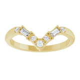 14K Yellow Gold 1/6 CTW Lab-Grown Diamond Contour Band