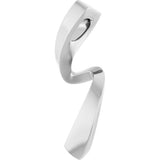 14K White Gold Freeform Pendant