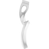 14K White Gold Freeform Pendant