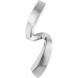 14K White Gold Freeform Pendant