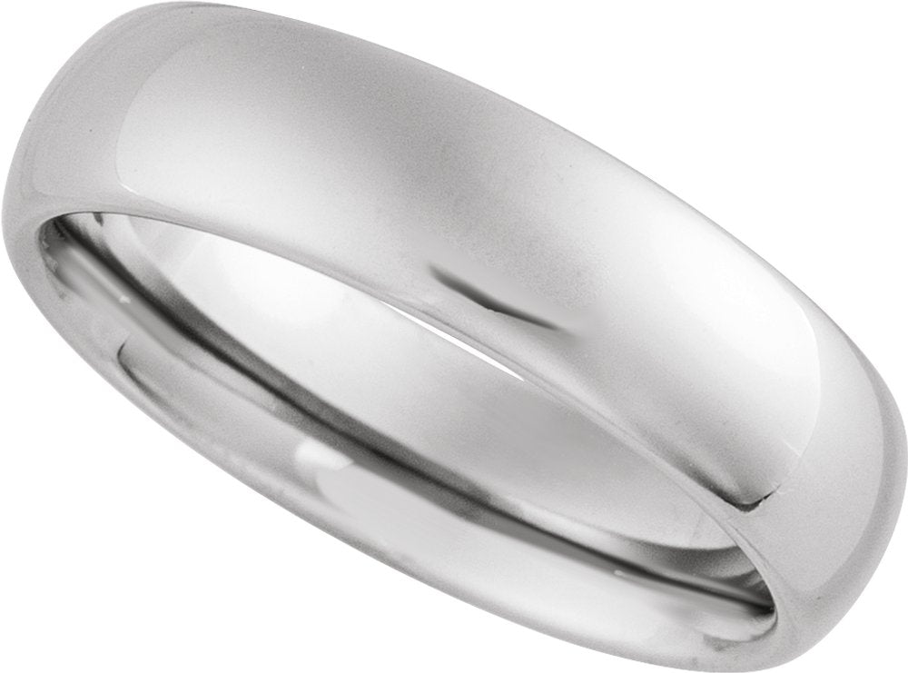 Tungsten 6 mm European-Style Comfort-Fit Band