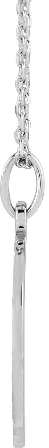 Sterling Silver Engravable Baseball/Softball 16-18" Necklace