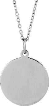 Sterling Silver Engravable Baseball/Softball 16-18" Necklace