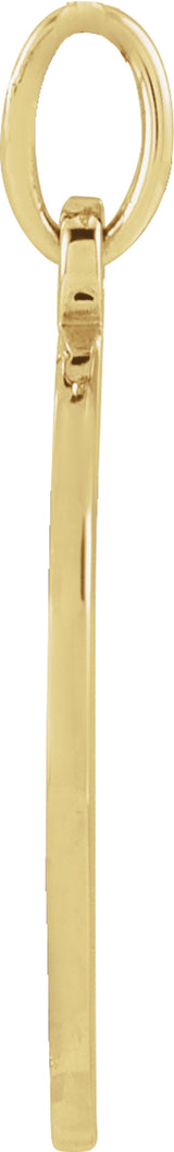 14K Yellow Gold Engravable Volleyball Pendant