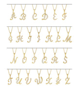 14K Yellow Gold 1/5 CTW Natural Diamond Initial A Pendant