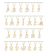 14K White 1/10 CTW Natural Diamond Initial E 18" Necklace