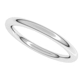 18K White Gold 2 mm Heavyweight Comfort-Fit European-Style Band Size 5