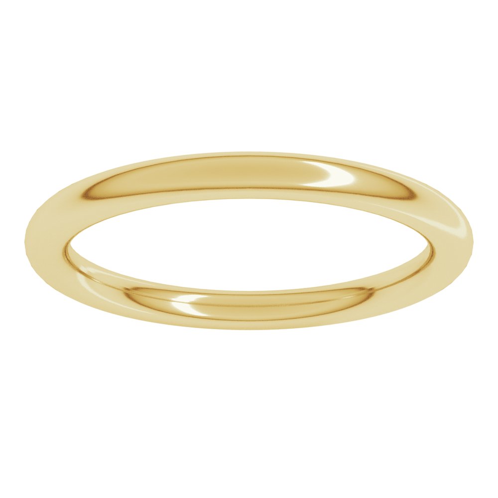 14K Yellow Gold 2 mm Heavyweight Comfort-Fit European-Style Band Size 10