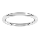 Platinum 2 mm Heavyweight Comfort-Fit European-Style Band Size 7