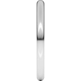 Platinum 2 mm Heavyweight Comfort-Fit European-Style Band Size 7