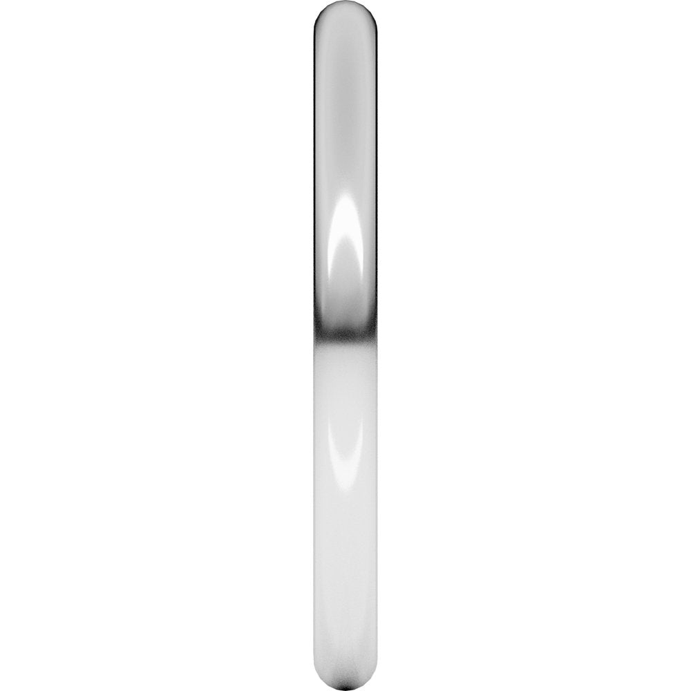 18K White Gold 2 mm Heavyweight Comfort-Fit European-Style Band Size 5