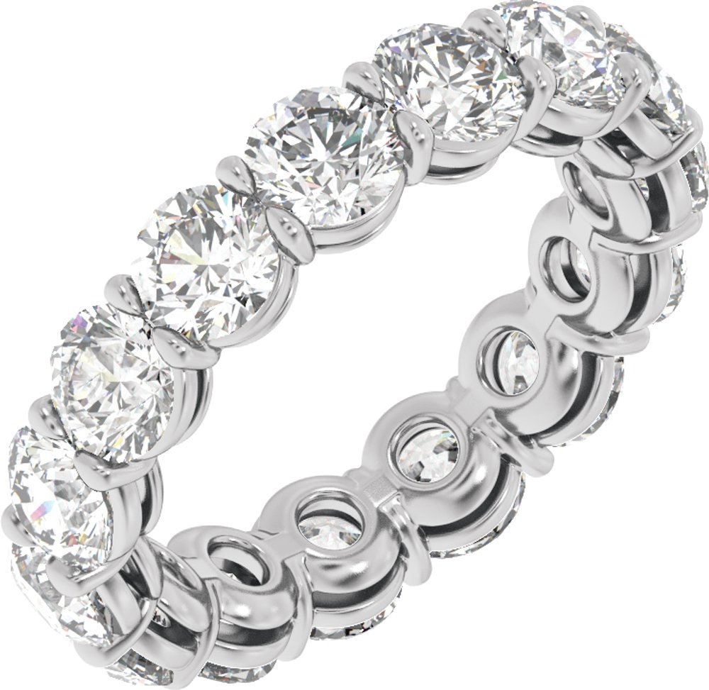 14K White Gold 4 3/4 CTW Lab-Grown Diamond Low Profile Eternity Band