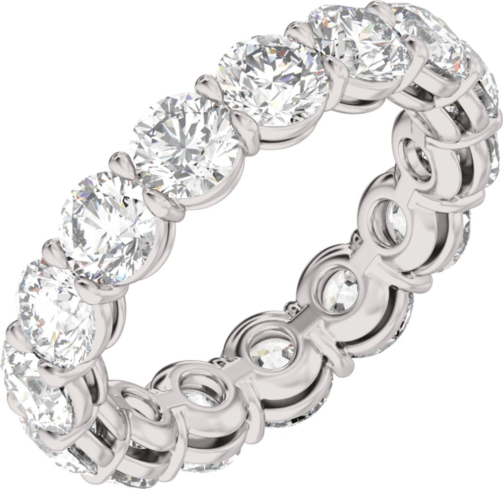 14K White Gold 4 3/4 CTW Lab-Grown Diamond Low Profile Eternity Band