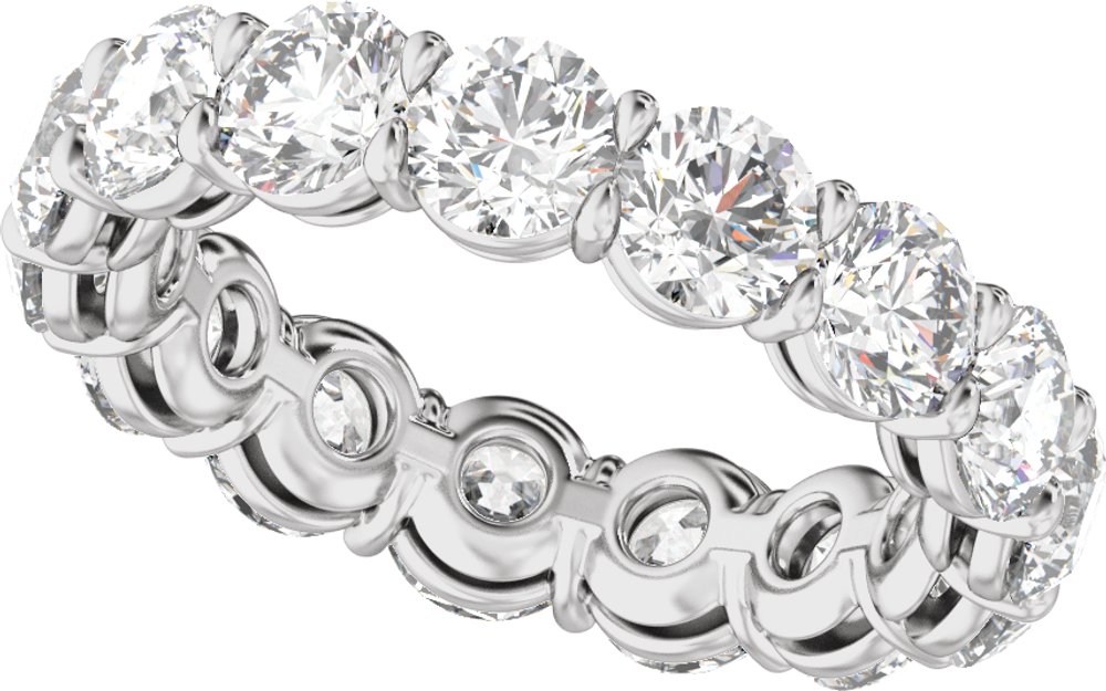 14K White Gold 4 3/4 CTW Lab-Grown Diamond Low Profile Eternity Band