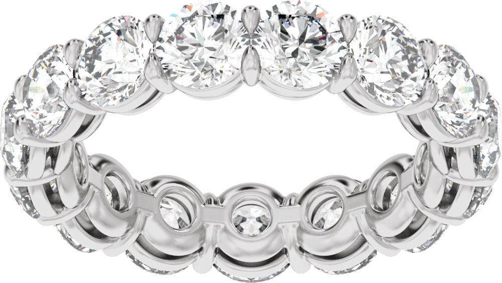 14K White Gold 4 3/4 CTW Lab-Grown Diamond Low Profile Eternity Band