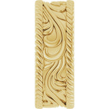 14K Yellow Gold 7 mm Sculptural Band Size 7