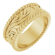 14K Yellow Gold 7 mm Sculptural Band Size 7