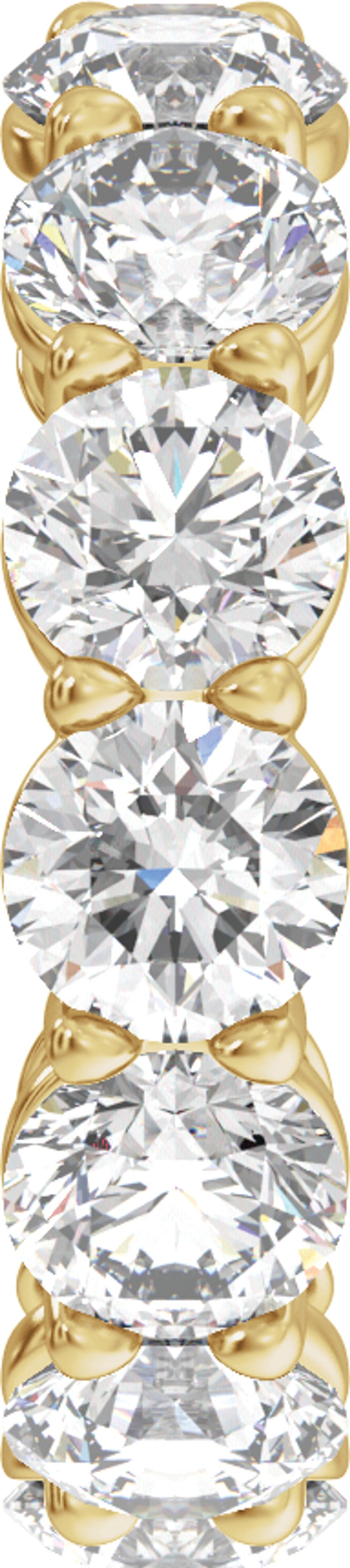 14K Yellow Gold 7 1/4 CTW Lab-Grown Diamond Low Profile Eternity Band