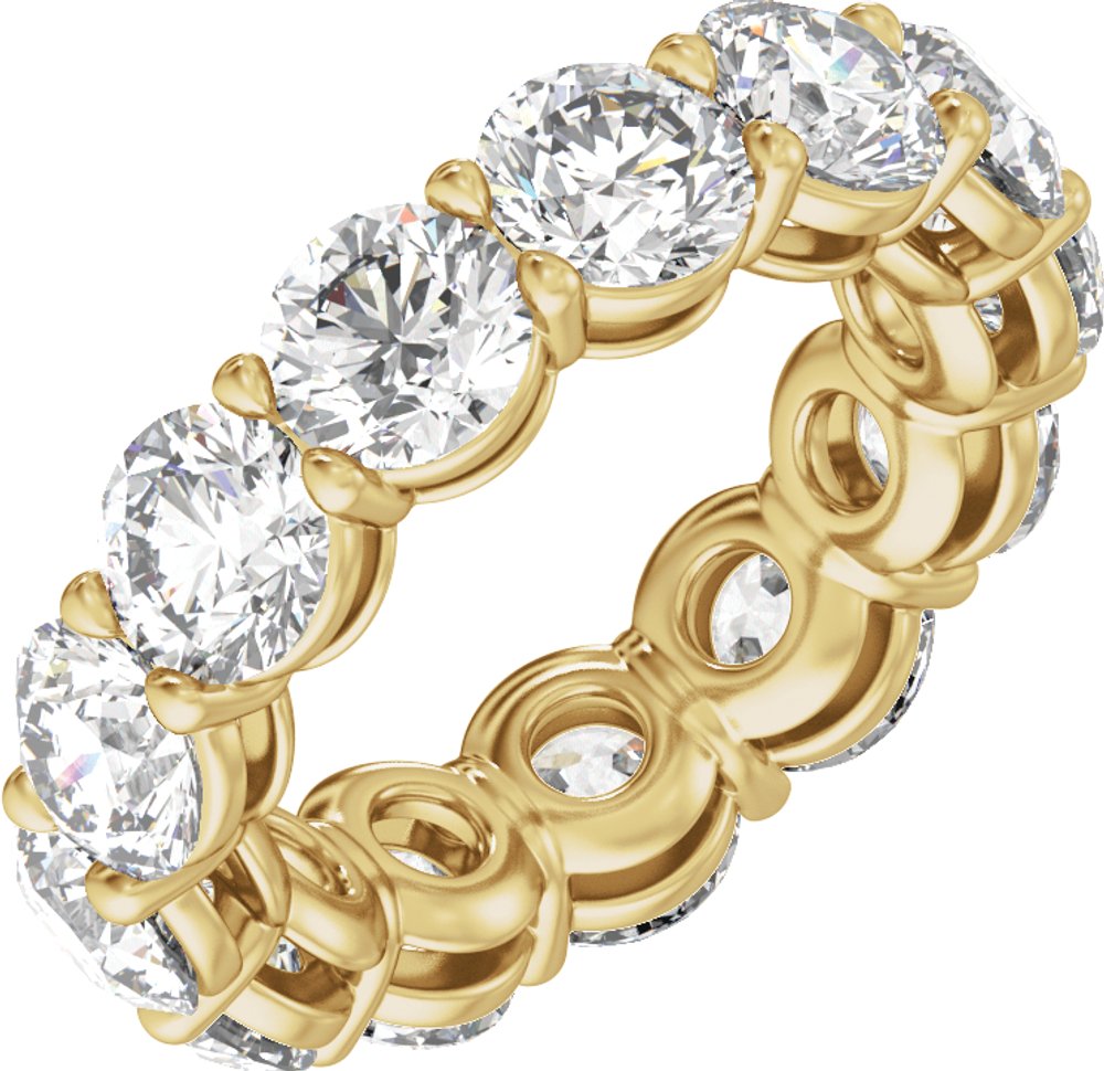 14K Yellow Gold 7 1/4 CTW Lab-Grown Diamond Low Profile Eternity Band