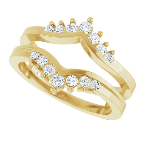 14K Yellow Gold 1/4 CTW Lab-Grown Diamond Ring Guard