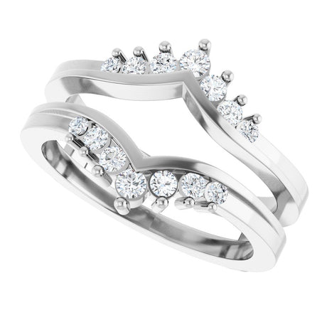 14K White Gold 1/4 CTW Lab-Grown Diamond Ring Guard