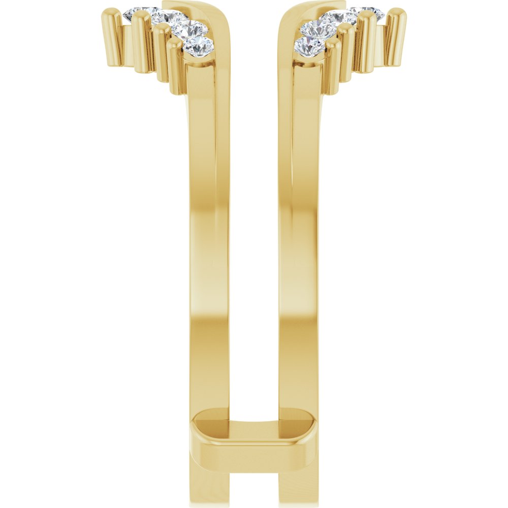 14K Yellow Gold 1/4 CTW Natural Diamond Ring Guard