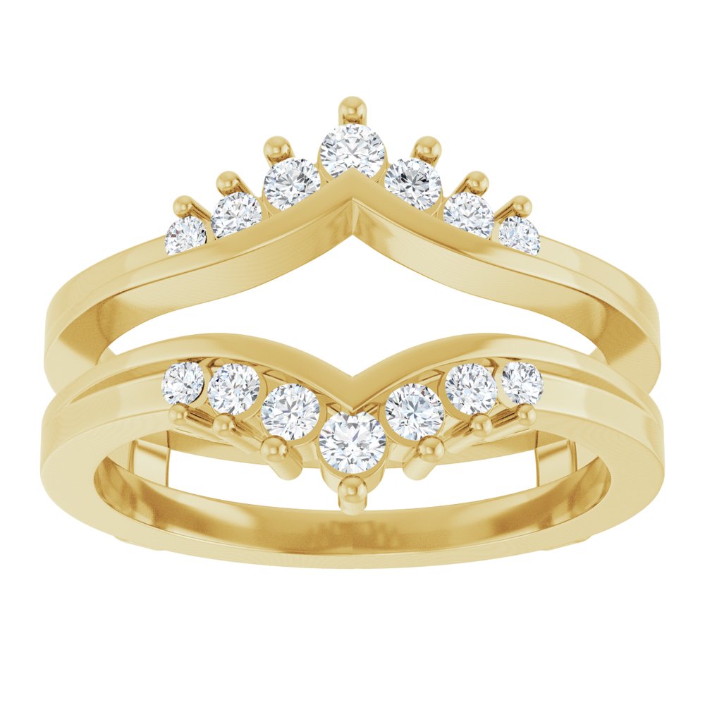 14K Yellow Gold 1/4 CTW Natural Diamond Ring Guard