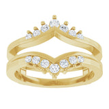 14K Yellow Gold 1/4 CTW Natural Diamond Ring Guard