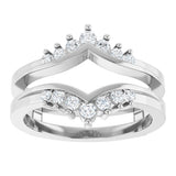 14K White Gold 1/4 CTW Natural Diamond Ring Guard