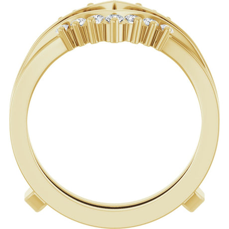 14K Yellow Gold 1/4 CTW Natural Diamond Ring Guard