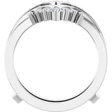 14K White Gold 1/4 CTW Natural Diamond Ring Guard