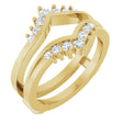 14K Yellow Gold 1/4 CTW Natural Diamond Ring Guard