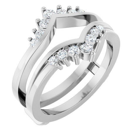 14K White Gold 1/4 CTW Lab-Grown Diamond Ring Guard