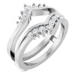 14K White Gold 1/4 CTW Natural Diamond Ring Guard