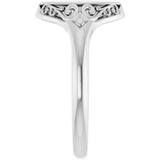 Sterling Silver Oval Signet Ring