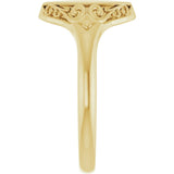 14K Yellow Gold Oval Signet Ring