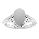 Sterling Silver Oval Signet Ring
