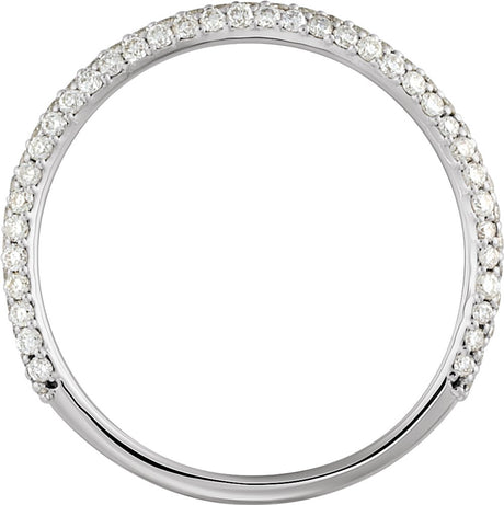 14K White Gold 3/8 CTW Natural Diamond Band