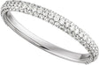 14K White 3/8 CTW Natural Diamond Band