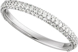 14K White 3/8 CTW Natural Diamond Band