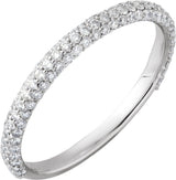 14K White 3/8 CTW Natural Diamond Band