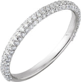14K White Gold 3/8 CTW Natural Diamond Band